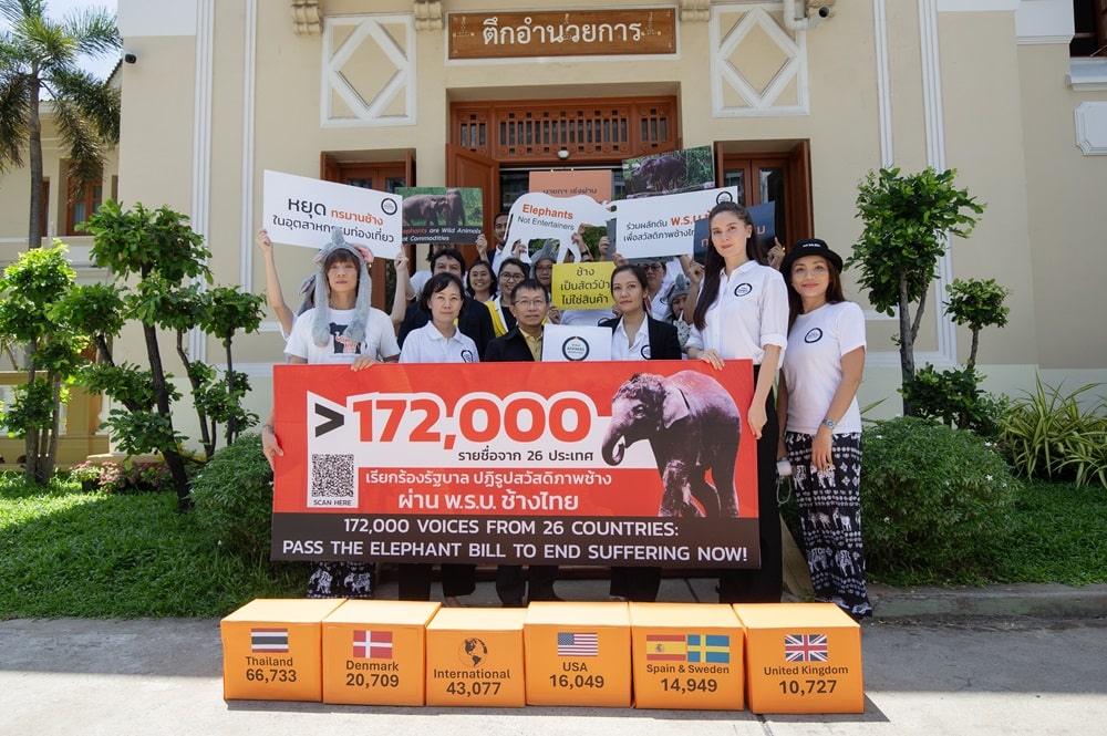 Pass the Elephant Bill petition handover, Bangkok Thailand