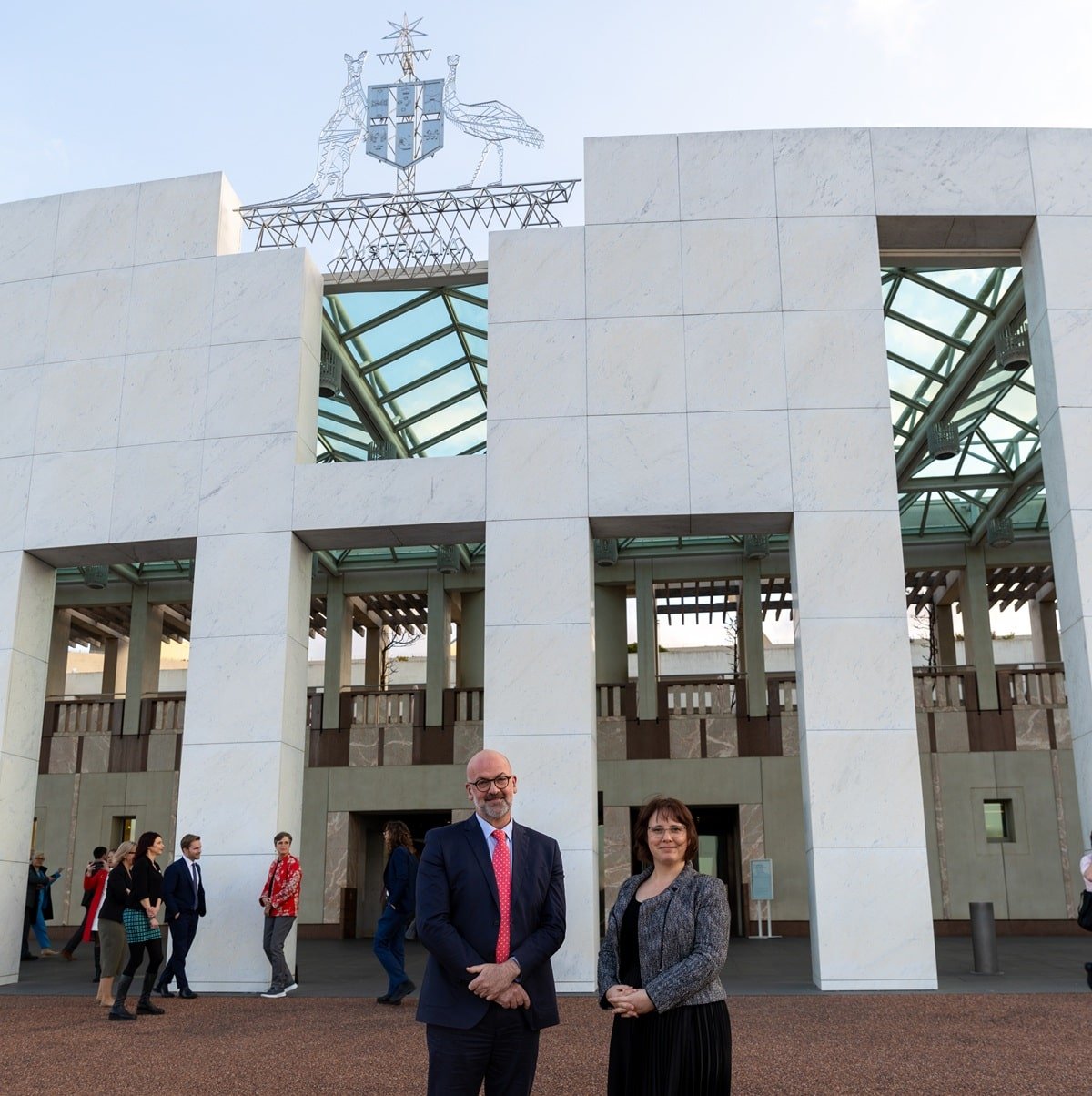 Country Director, Ben Pearson, and Head of Campaigns, Suzanne Milthorpe in Canberra