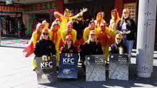 KFC action in Sydney, Australia
