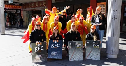 KFC action in Sydney, Australia